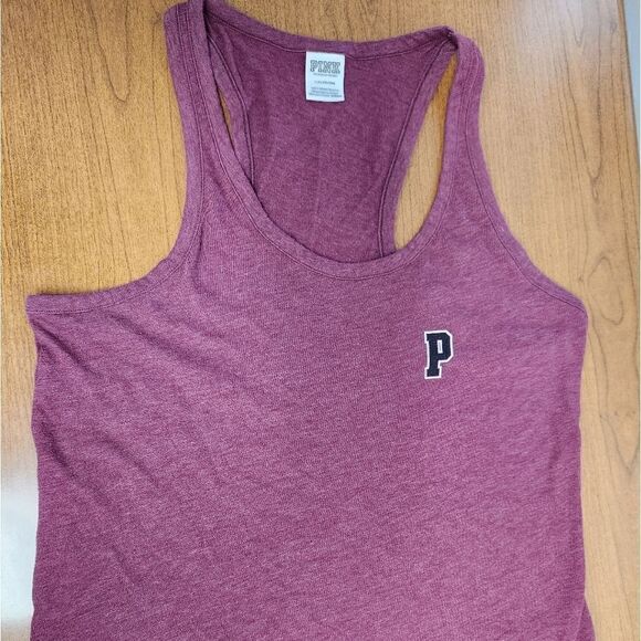 PINK Large maroon raserback tank - Picture 1 of 3